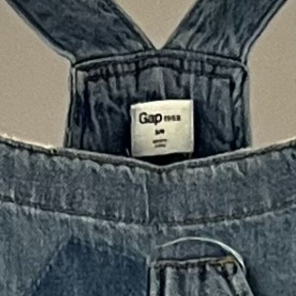 Gap Women's Patch Blue Denim Overalls Size S - Picture 4 of 4